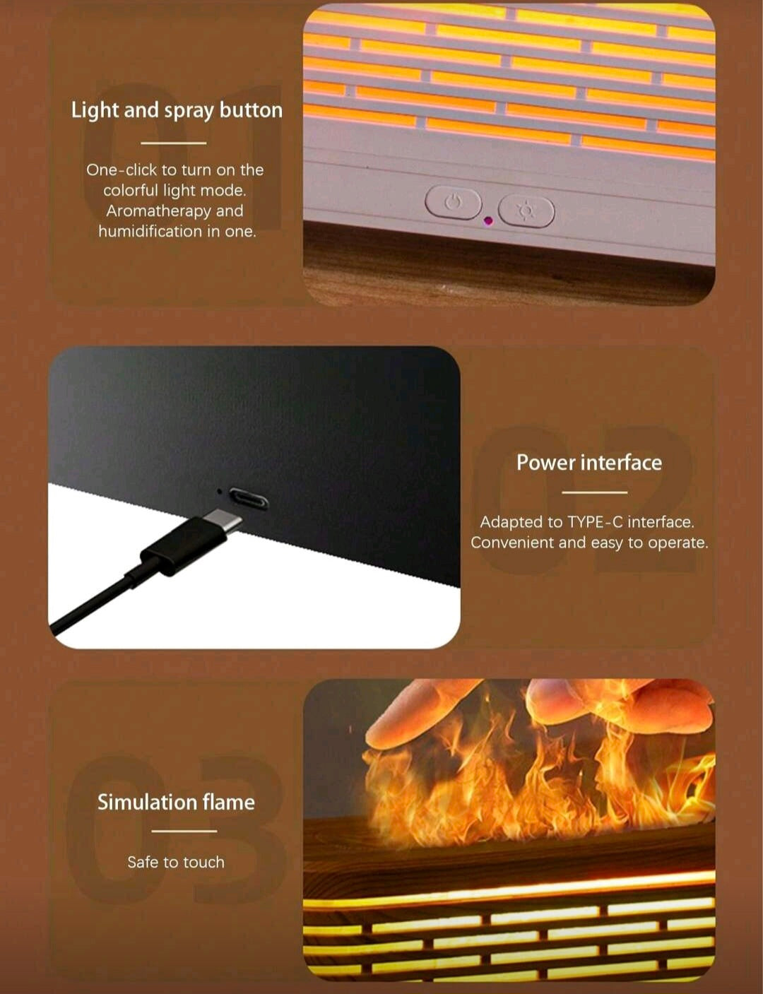 Flame Aroma Diffuser Lamp